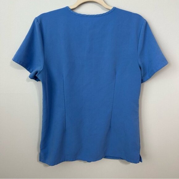 Figs Texhnical Collection Women's Casma Blue V-Neck Scrub T-Shirt Top Size Small - Picture 4 of 5